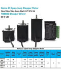 Nema 23 Open-loop Stepper Motor with TB6600 Stepper Driver and technical specifications for precise motor control.