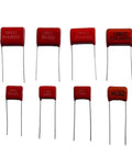 Capacitor Kit With 25 Values And 250 Pieces Metallized Polypropylene Film Capacitors CBB22 400V And 630V Assortment