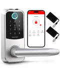 Smart Door Lock No Fuss With Keypad And Fingerprint Biometric Bluetooth Digital Entry For Home Or Apartment Reversible Handle App