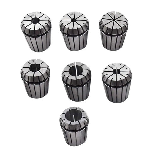 ER32 Collet Set Of 7 Pieces With Common Sizes 1/8 1/4 5/16 3/8 1/2 5/8 3/4 For CNC Milling Drilling Boring Engraving And Tapping