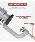 No Hassle 360 Degree Swivel Tool Holder Bracket And Table Vise Stand with thickened base for secure clamping, suitable for 0-55mm table thickness.