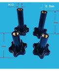 Top Shelf M10 Tight Screw Fastening Nuts Set Of Four Drop In Ready Replacement Hardware for soft serve machines, black steel mounts.