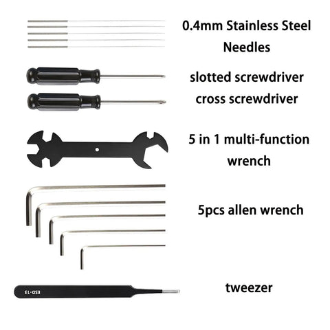 All In One Pro Grade 3D Printer Tool Kit For Centauri Carbon Must Have Maintenance Set With Silicone Socks Nozzle Brush Anti Vibration Feet Wrenches PTFE Tube Clog Poke Tweezers Pliers And More