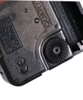 Close-up of a black quartz mechanism from Beefed Up Torque Clock Movement Kit Replacement for Wall Clocks Non Ticking Electric Mechanism