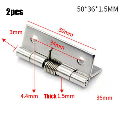 Two Pack One To Three Inch Spring Door Hinges Self Closing Design For Cabinets Windows Boxes Hardware with measurements