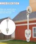 Close-up of 2 Pack Bungee Replacement Kit For Outdoor Sun Shades And Roller Blinds, wall mount view, beige color