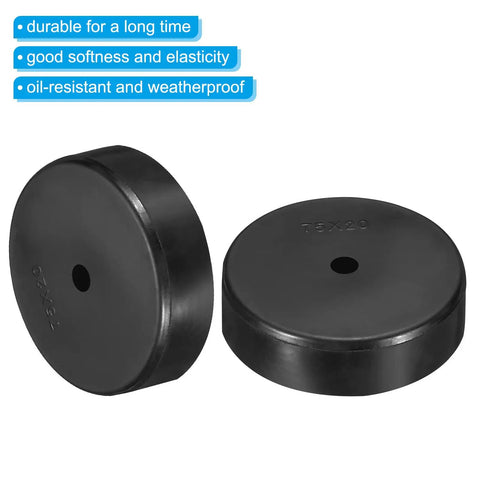 Heavy Duty Neoprene Anti Vibration Rubber Spacers Smooth Out Rattle Noise Rock Solid Isolation Pads 4 Pack, black rubber pads 75mm OD