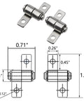 Two Sets Of 360 Degree Torque Friction Hinges With Carbon Steel Shafts And Screws, Left And Right, with dimensions diagram