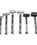 Six Piece Hammer Set For Metalworking: Forging, Pein, And Sledge Hammers with fiberglass handles and carbon steel heads