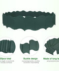 Illustration of 20 Pack Garden Edging Border Set With Interlocking 5.3 Inch Tall Flexible Plastic Borders For Lawn And Flower Beds 10.5 Feet