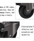 Top Tier Heavy Duty Stem Casters With Smooth Rolling 360 Swivel TPR Wheels And Snug Locking M6 M8 M10 Threads Built Tough, featuring TPE rubber wheels.