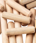 80 Pcs Wooden Dowel Pins Kit Half Inch By Two Inch Fluted Hardwood Dowels For Furniture Making And DIY Woodworking Projects, Durable Dense Pins For Strong Joints, Ideal For Crafts, Carpentry, And Repair Work. 12x50mm lotus hardwood dowels