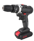 Badass Brushless Cordless Drill Kit Featuring Twenty Five Adjustable Torque Settings And One Thousand Four Fifty RPM Speed for DIY use, 21V battery.