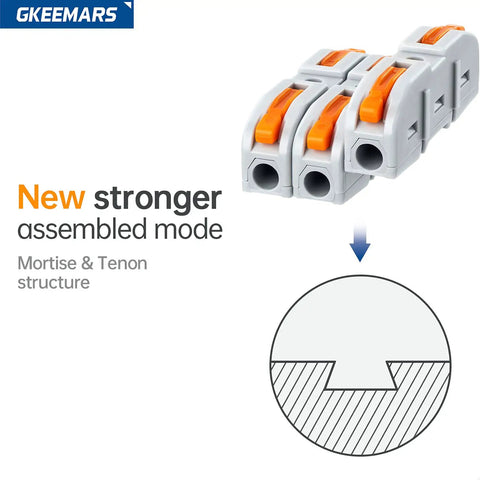 20 Pcs 1 Conductor Inline Wire Connectors For 24 To 12 AWG Circuits, Compact Splice Levers, Orange Insulated Quick Connectors For Safe Electrical Wiring And Reliable Connections