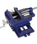 LMAOSS 5 Inch X Y Cross Slide Drill Press Vise Heavy Duty Steel Construction view showing precision milling clamp for metalworking.