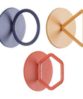 Adhesive Stick On Cabinet Handles 3 Pack Triangle And Hexagon Pull Knobs No Drill Easy Install For Cupboards, Closets, Drawers And Dressers In Kitchen And Home
