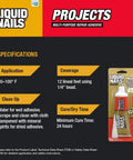 Heavy Duty Construction Adhesive For Small Projects And Repairs Fast Curing Waterproof Bonding Glue For Molding Trim DIY Home Fixes in packaging.