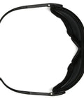 Top view of All Day Comfort Vented Safety Glasses with adjustable ratchet headband and flame resistant foam padding.