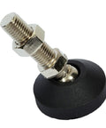 Top Shelf Adjustable Leveling Feet Featuring Threaded M8 Swivel Base, rust proof nylon steel build for sturdy support.