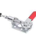 Pro Grade Push Pull Toggle Clamp Featuring Rock Solid Eighty Eight Pound Holding Force And Lightning Fast Sixteen Point Four Millimeter Stroke for secure woodworking.