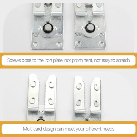 Four Piece Iron Sectional Sofa Connectors For Furniture Easy To Connect And Efficient Functionality Silver Sofa Clips