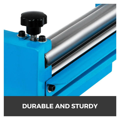 Heavy Hitter Desktop Manual Slip Roll Machine With Precision Ground Steel Rollers For Dead Straight Sheet Metal Bending And Top Shelf Cylinder Forming On Workbenches