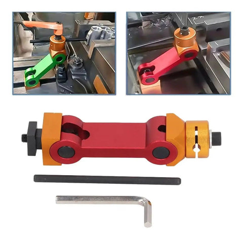 Heavy Duty Cnc Mill Positioner Featuring Adjustable T Slot Work Stop And Visual Locator For Dead Nuts Machining Precision and Boss Level Flex Rig with colorful parts.