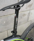 Ultra Lightweight 3K Matte Carbon Fiber Seatpost Built For Mountain Bikes Downhill MTB 230g on a bike frame