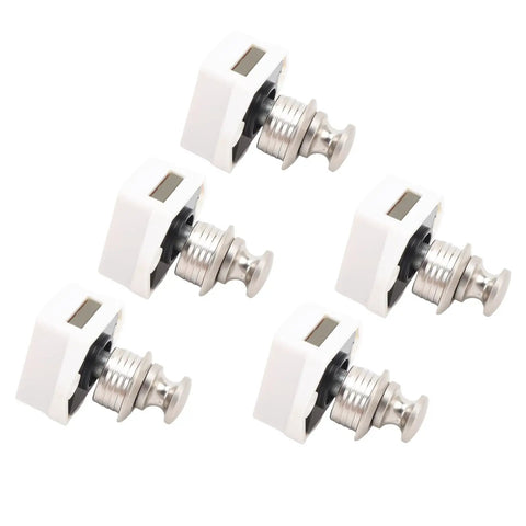Five Push Button Cabinet Latch With Locking Handle For RV Camper Motorhome And Yacht Doors 14 To 18mm Thick With 20mm Mount Hole