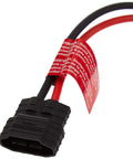 Close-up of connector wires for Beefy High-Voltage Brushed ESC With Waterproof Case EZ-Set One-Button Setup And Big Heatsink For RC Cars