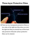 Three-layer protective film diagram for Red Tint Car Light Tint Film 48x12 Inch Self Adhesive Vinyl Wrap For Headlights.