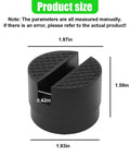 Rubber Jack Pad For Universal Rail Pinch Weld Protection And Anti Slip Floor Jack Stand Pad Adapter For Safer Vehicle Lifts Heavy Duty Jack Pad Tool One Pack showing size and design details