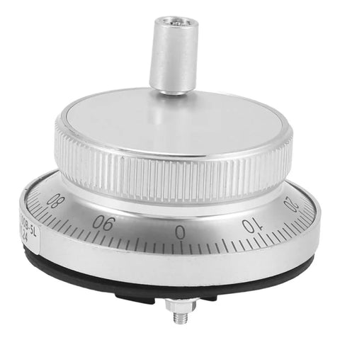 Lightweight Aluminum CNC Handwheel Kit With 5V Encoder And Manual Pulse Generator, close-up showing aluminum design and engraved markings