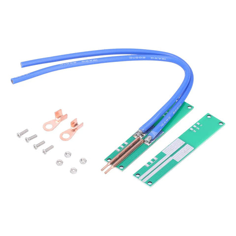 Pure Copper DIY Spot Welding Pen Kit for handheld electronics repair with cables, copper tips, and PCB components