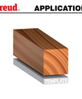 Wood template used with Pro Grade Half Inch Flush Trim Down Spiral Router Bit With Half Inch Shank Two Cutting Edges Carbide Downcut.