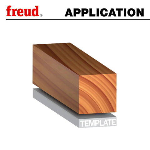 Wood template used with Pro Grade Half Inch Flush Trim Down Spiral Router Bit With Half Inch Shank Two Cutting Edges Carbide Downcut.