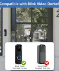Adhesive Door Mount For Video Doorbell 1st Gen No Drill Wall Bracket Quick Install For Home Security System featured on door