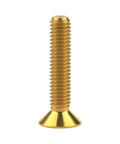 Badass Gr5 Titanium Countersunk Head Bolts M6 X 30 Millimeter Gold Anodized Finish Hex Socket Screws side angle view