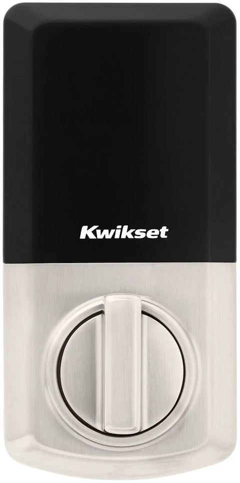 Rear view of Keyless Entry SmartCode Touchpad Electronic Deadbolt with SmartKey, Satin Nickel Finish, Traditional Single Cylinder Door Lock