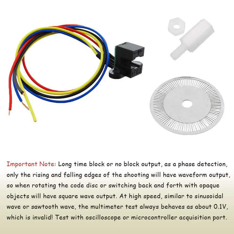 Two Pack Photoelectric Speed Sensor Encoder Coded Disc Wheel For Smart Car Models B, C, D, E, 22Mm Outer Diameter, 3.5Mm Inner Hole, 0.3Mm Thick Alloy Steel, Laser Cut, Mounting Post Ready with sensor and wires