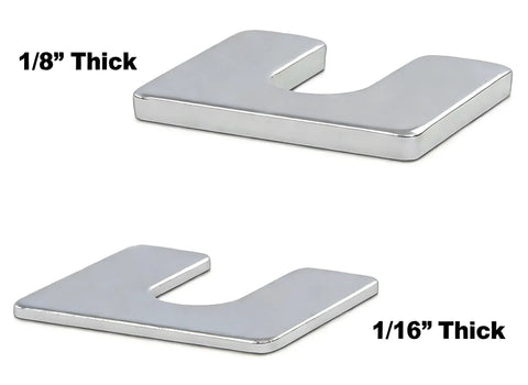 Pro Grade Auto Body Alignment Shim Kit Set, Zinc Plated Steel Shims For Fender And Door Adjustment, various thicknesses shown