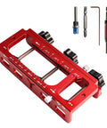 Adjustable Aluminum Door Hinge Mortise Jig Kit With Dual Clamps, Pro-Grade Install, Precise Hinge Positioning For 2.5 To 5 Inch Hinges