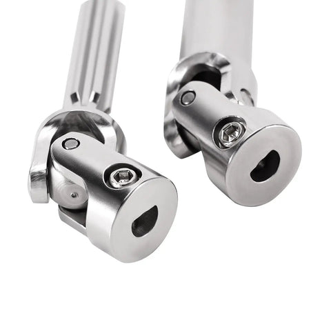 Premium Stainless Steel Center Drive Shafts For Hpi Venture 18 And Cr18p Rc Vehicles, showing secure D hole design with reinforced joints.