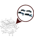 Sunroof Curtain Linkage Slider Blind Clips For Mercedes C Class W203 E Class W211 Replacement Parts A2038950105 A2038950205 A2118950105 A2118950205 OEM Compatible, black plastic clip set