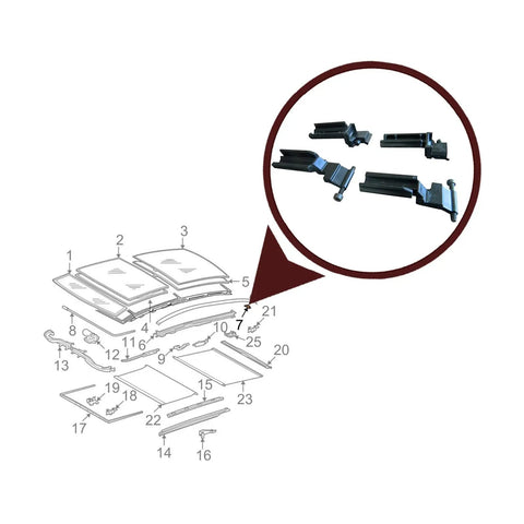 Sunroof Curtain Linkage Slider Blind Clips For Mercedes C Class W203 E Class W211 Replacement Parts A2038950105 A2038950205 A2118950105 A2118950205 OEM Compatible, black plastic clip set