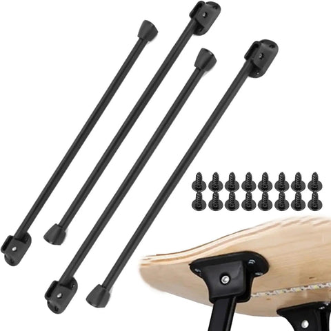 Heavy Duty Metal Table Legs For Dining Tables And Desks 4 Pack Folding Anti Scratch Rustproof Support Space Saving Design shown with screws