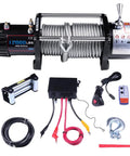 Heavy Duty 12000 Lb Electric Winch For Off Road Trucks, Jeep, And Suv, 12 Volt Waterproof IP68 Design With Steel Cable, Aviation Grade Aluminum Gearbox.