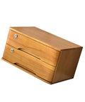 Wooden Desktop Storage Cabinet With Drawers And Lock Flat File Organizer 2 tier solid wood office organizer for papers
