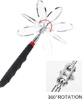 Six Pack Extended Handle Telescopic Inspection Mirror Set With 50mm Round Mirrors 360 Degree Rotating Heads Stainless Steel Folding Design