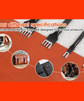 Mirror Polished Steel 5mm Diamond Pattern Leather Craft Chisel Set With 1 2 4 6 Claw Tips for DIY Leather Projects